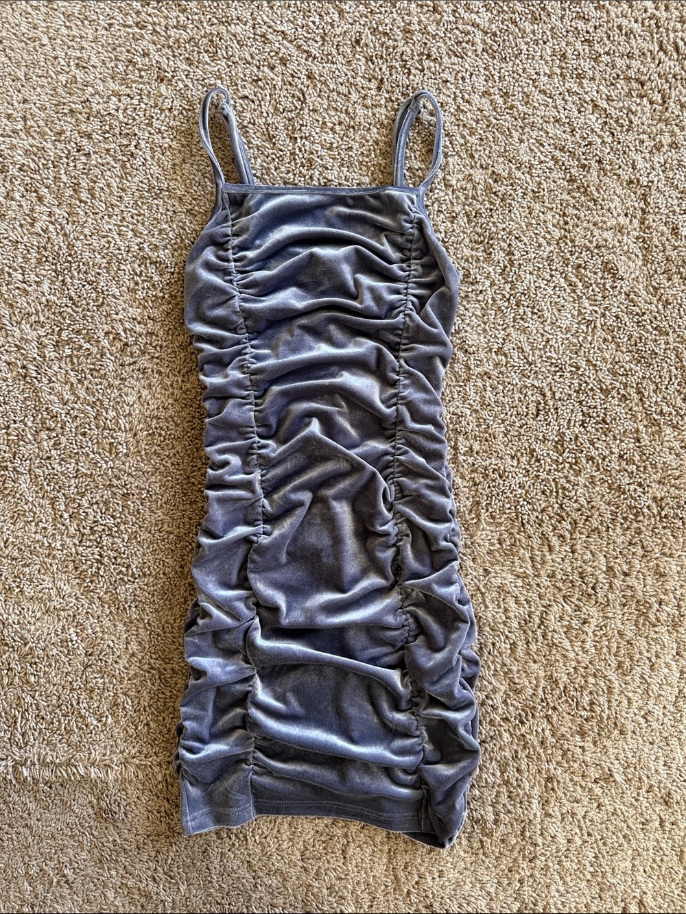 Forever 21 Ruched Velour Bodycon Dress Purple Small